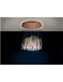 Lámpara LED de techo VELOS 14 luces  68W 3000K regulable Oro rosa