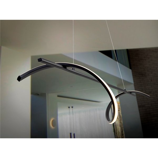 Lámpara LED de techo BOA 26W CCT 2700–5000K regulable Negro
