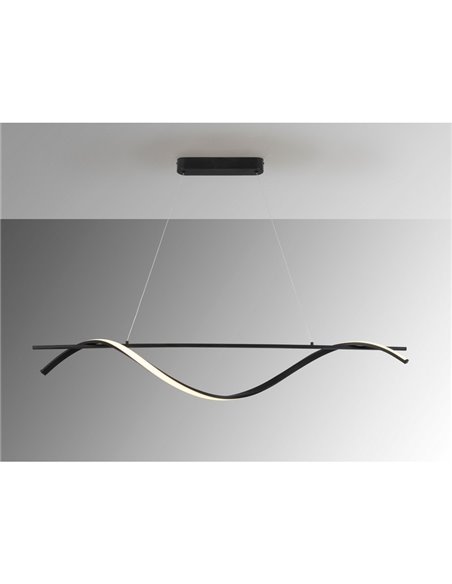 Luminária de teto LED BOA 26W CCT 2700–5000K dimerizável, preta