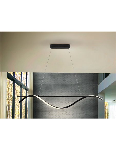 Lámpara LED de techo BOA 26W CCT 2700–5000K regulable Negro