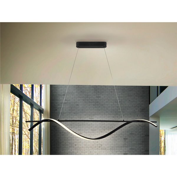 Lámpara LED de techo BOA 26W CCT 2700–5000K regulable Negro