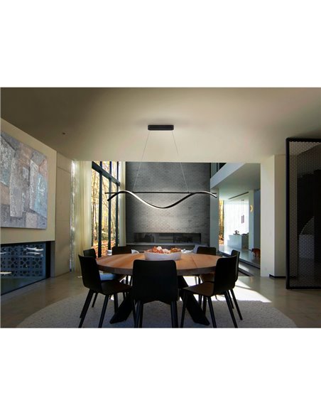 Lámpara LED de techo BOA 26W CCT 2700–5000K regulable Negro