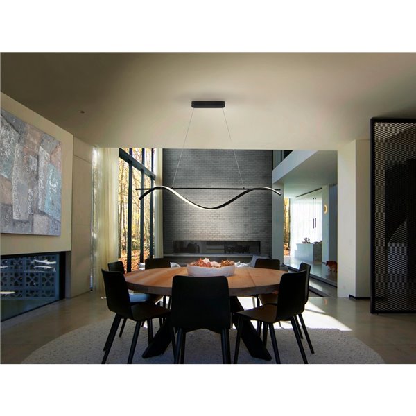 Lámpara LED de techo BOA 26W CCT 2700–5000K regulable Negro