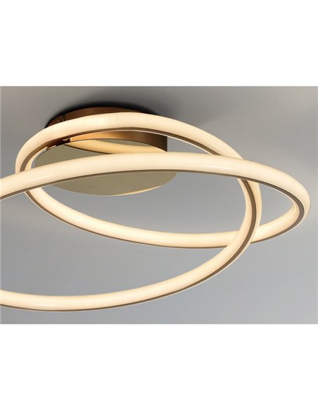 Plafonnier tubulaire LED 44 W 3520 lm 3000 K, couleur or