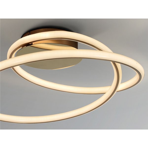 Plafonnier tubulaire LED 44 W 3520 lm 3000 K, couleur or