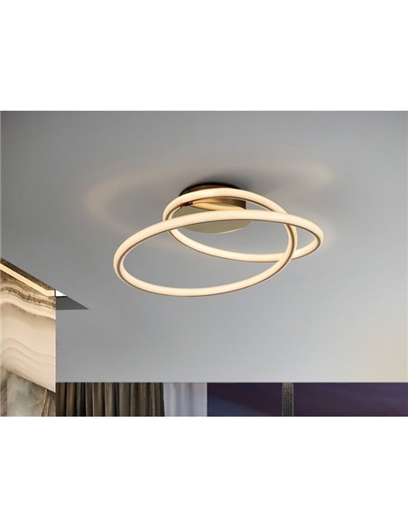 Plafón LED TUBE 44W 3520lm 3000K diseño tubular Oro