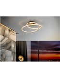 Plafón LED TUBE 44W 3520lm 3000K diseño tubular Oro