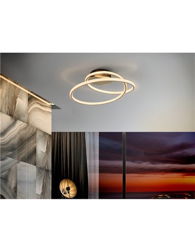 Plafón LED TUBE 44W 3520lm 3000K diseño tubular Oro