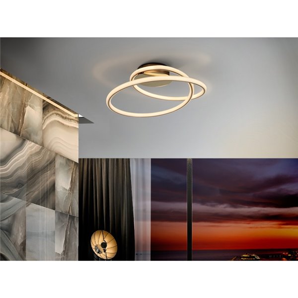 Plafón LED TUBE 44W 3520lm 3000K diseño tubular Oro