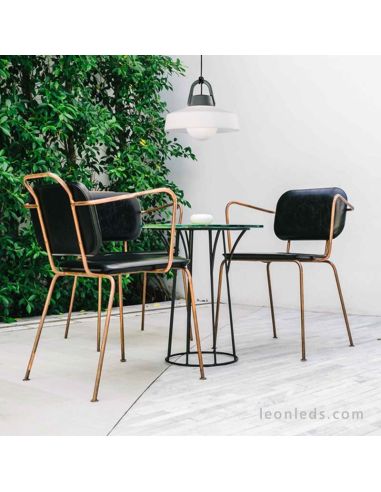 Candeeiro de tecto exterior moderno Kinké | Candeeiro suspenso grande para exterior Kinke 6212| leonleds