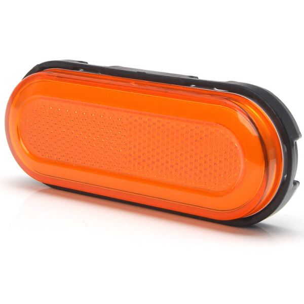 Feu de position latéral arrière à LED néon ambre avec réflecteur et supports