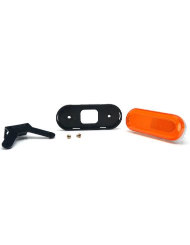 Feu de position latéral arrière à LED néon ambre avec réflecteur et supports