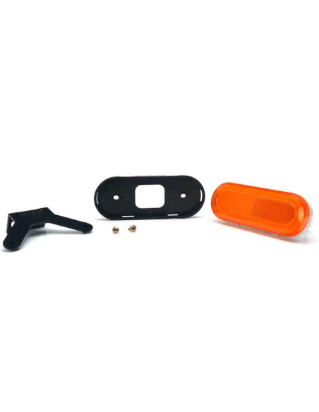 Feu de position latéral arrière à LED néon ambre avec réflecteur et supports
