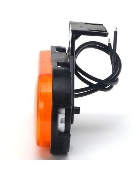 Feu de position latéral arrière à LED néon ambre avec réflecteur et supports