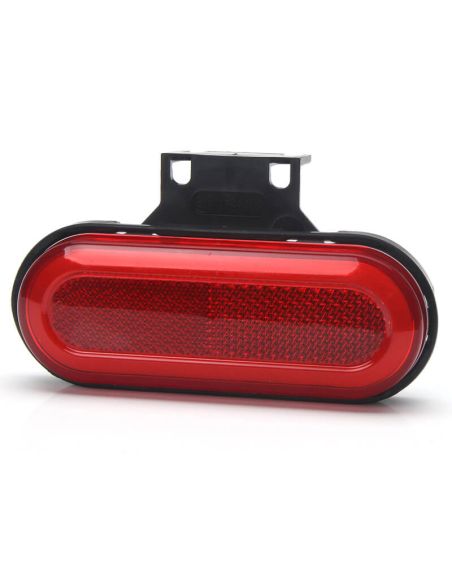Galibo LED neón rojo trasero con catadióptrico y soportes 12V–24V W198 R IA ADR