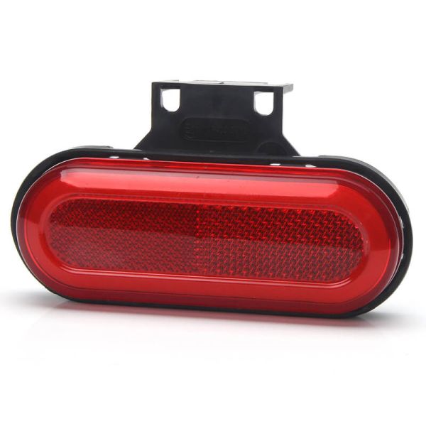 Galibo LED neón rojo trasero con catadióptrico y soportes 12V–24V W198 R IA ADR