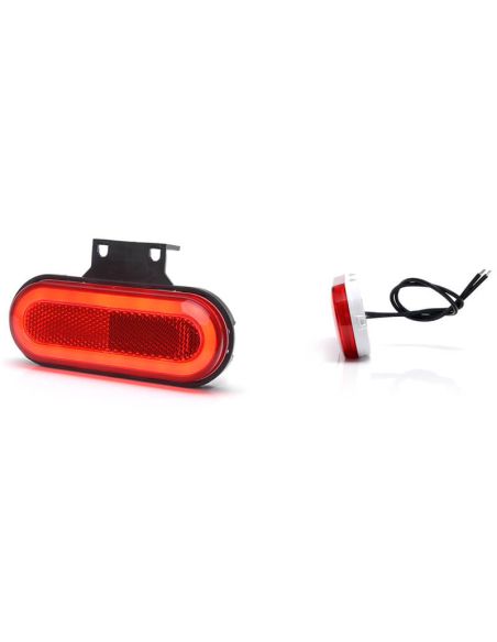 Galibo LED neón trasero con catadióptrico y soportes 12V–24V W198 R IA ADR