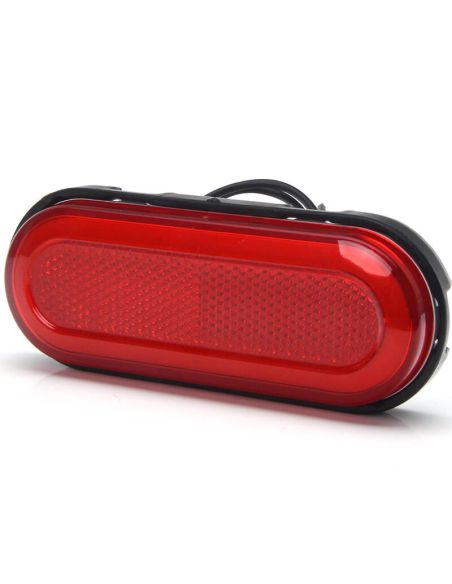 Galibo LED neón trasero con catadióptrico y soportes 12V–24V W198 R IA ADR