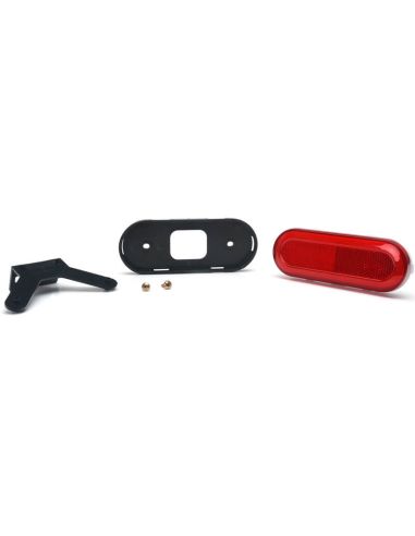 Galibo LED neón trasero con catadióptrico y soportes 12V–24V W198 R IA ADR