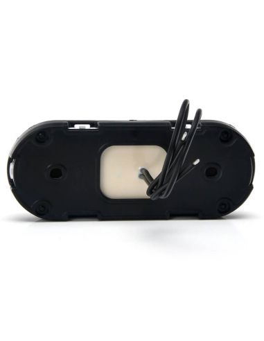 Sinalizador frontal LED neon branco com refletor e suportes.