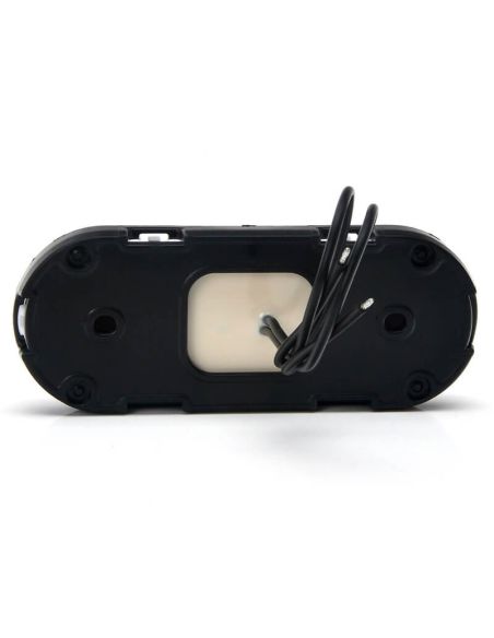 Sinalizador frontal LED neon branco com refletor e suportes.