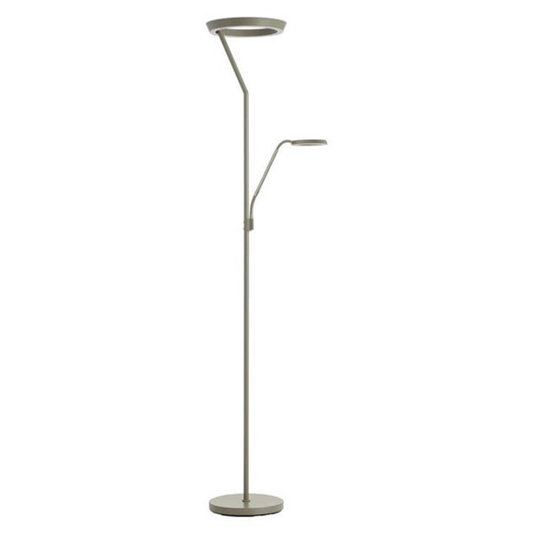 Lámpara de pie con luz de lectura SATURN verde musgo 40W+5W 4800Lm+725Lm CCT 2700K/4000K