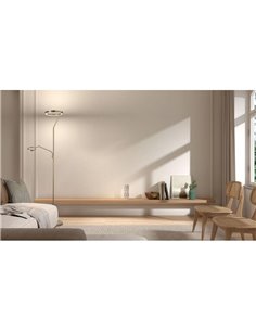 Luminária de chão SATURN com luz de leitura, cromado fosco, 40W+5W, 4800lm+725lm, temperatura de cor 2700K/4000K 2