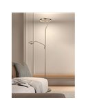 Lámpara de pie con luz de lectura SATURN cromo mate 40W+5W 4800Lm+725Lm CCT 2700K/4000K
