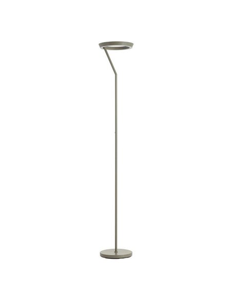 Lampadaire SATURN S vert mousse avec anneau lumineux circulaire 40 W 4800 lm CCT 2700 K/4000 K