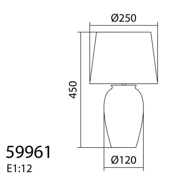 Candeeiro de mesa FELIU em estilo mediterrâneo, vaso, cerâmica antiga, soquete E27 (soquete não incluído)