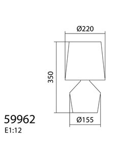 Lámpara de sobremesa geométrica gris 35cm SALVIA E27 (no incl.) 2