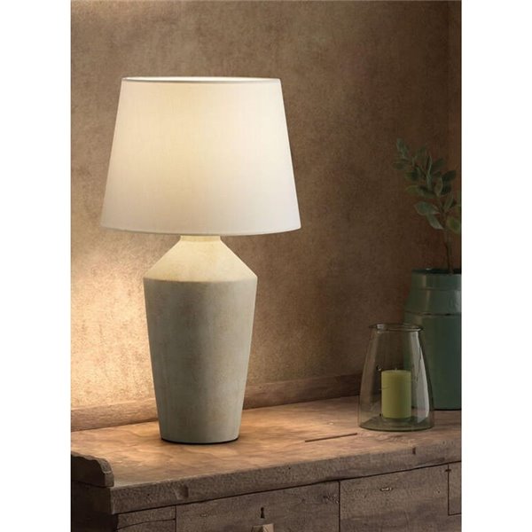 Lámpara de sobremesa geométrica gris 50cm SALVIA E27 (no incl.)