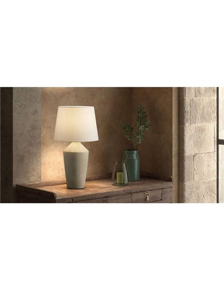 Lámpara de sobremesa geométrica cerámica vieja 50cm SALVIA E27 (no incl.)