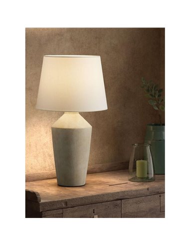 Lámpara de sobremesa geométrica cerámica vieja 50cm SALVIA E27 (no incl.)