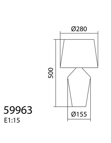 Lámpara de sobremesa geométrica cerámica vieja 50cm SALVIA E27 (no incl.)