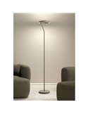 Lampadaire SATURN S noir avec anneau lumineux circulaire 40 W 4800 lm CCT 2700 K/4000 K