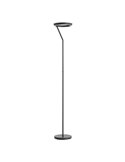 Lampadaire SATURN S noir avec anneau lumineux circulaire 40 W 4800 lm CCT 2700 K/4000 K