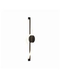 Aplique LED decorativo FUGAZ negro, 7W 3000K 840Lm, luz ondulada con tira flexible