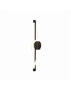 Aplique LED decorativo FUGAZ negro, 7W 3000K 840Lm, luz ondulada con tira flexible