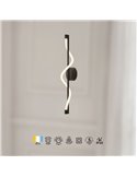 Applique murale décorative LED noire FUGAZ, 7 W, 3000 K, 840 lm, lumière ondulée avec bande flexible