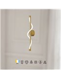 Aplique LED decorativo FUGAZ oro, 7W 3000K 840Lm, diseño ondulado de manguera flexible