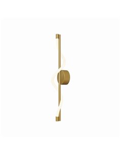 Aplique LED decorativo FUGAZ oro, 7W 3000K 840Lm, diseño ondulado de manguera flexible