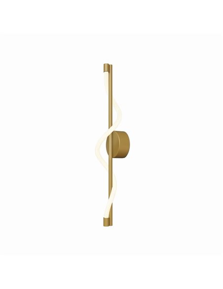 Aplique LED decorativo FUGAZ oro, 7W 3000K 840Lm, diseño ondulado de manguera flexible