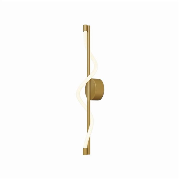 Aplique LED decorativo FUGAZ oro, 7W 3000K 840Lm, diseño ondulado de manguera flexible