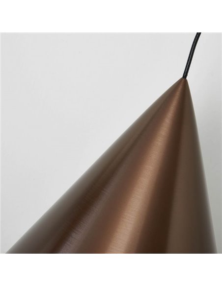 Lámpara de techo colgante lineal LED CONO 20W regulable TRIAC diseño moderno