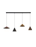 Lámpara de techo colgante lineal LED CONO 20W regulable TRIAC diseño moderno