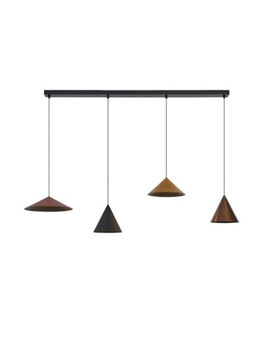 Luminária de teto pendente linear LED de design moderno, CONE 20W, dimerizável, TRIAC