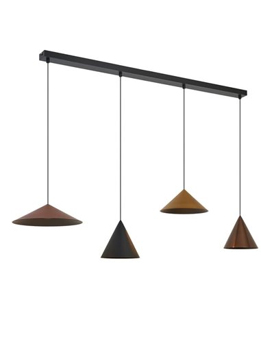 Lámpara de techo colgante lineal LED CONO 20W regulable TRIAC diseño moderno