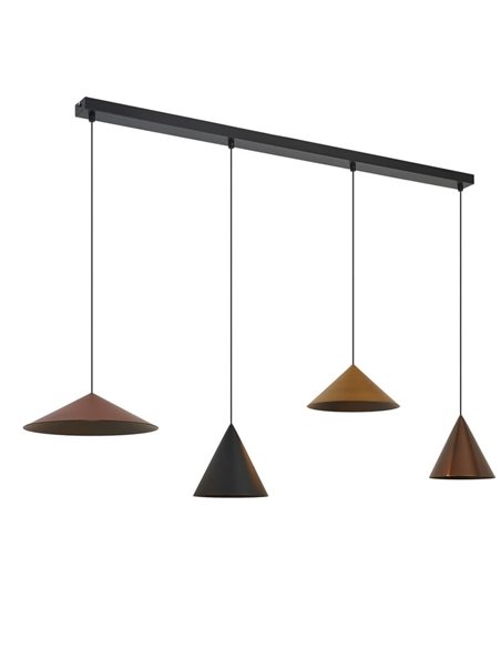 Lámpara de techo colgante lineal LED CONO 20W regulable TRIAC diseño moderno