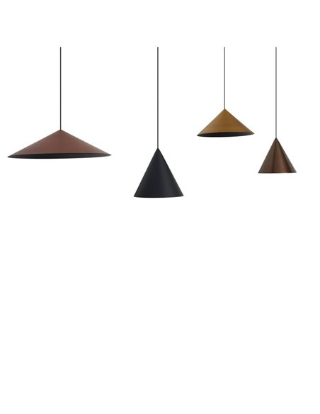 Lámpara de techo colgante lineal LED CONO 20W regulable TRIAC diseño moderno